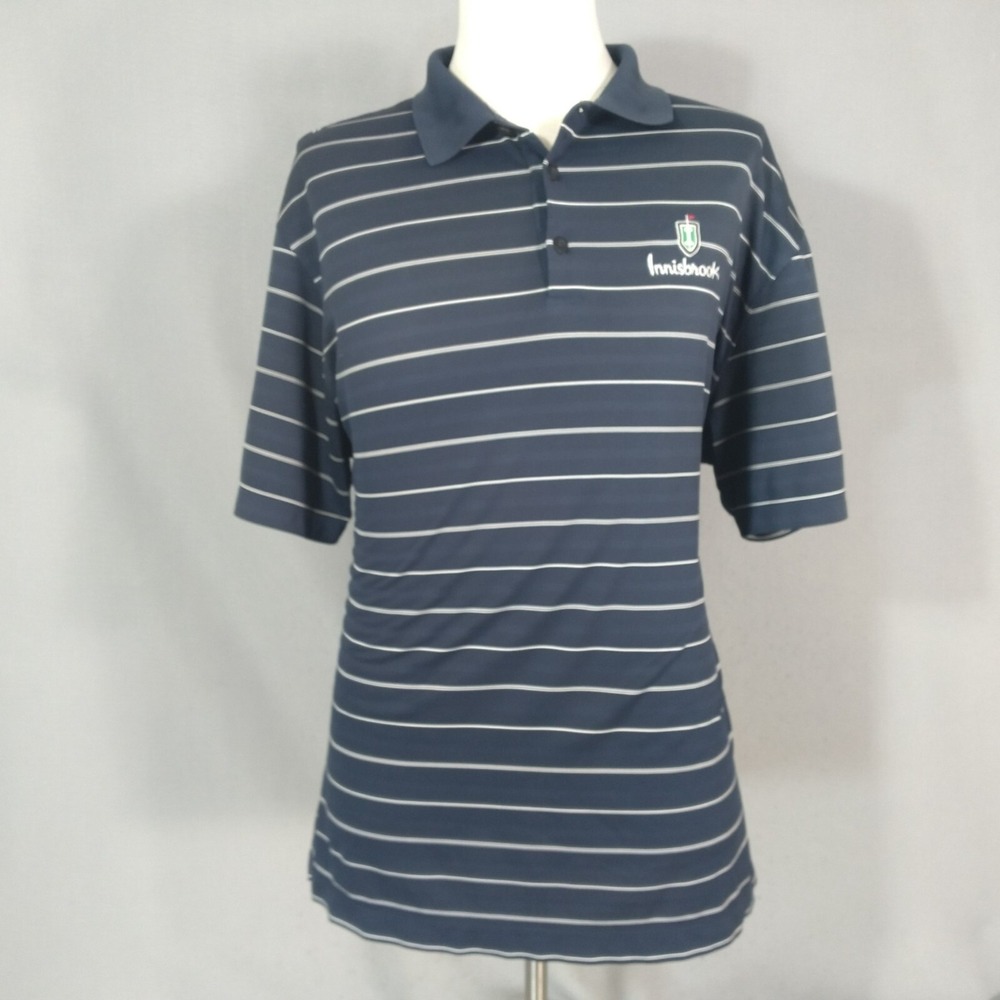 Nike golf polo shirt mens XL extra large grey striped Innisbrook PGA Dri-Fit